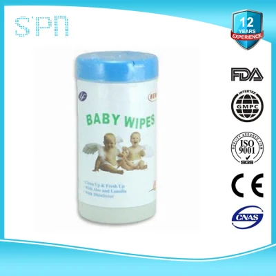 Non-tissés spéciaux, bidon en plastique à pH naturel, désinfectant pour bébé, lingette humide douce avec emballage écologique